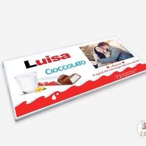 BARRETTA di cioccolato KINDER gigante XXL personalizzata Innamorati