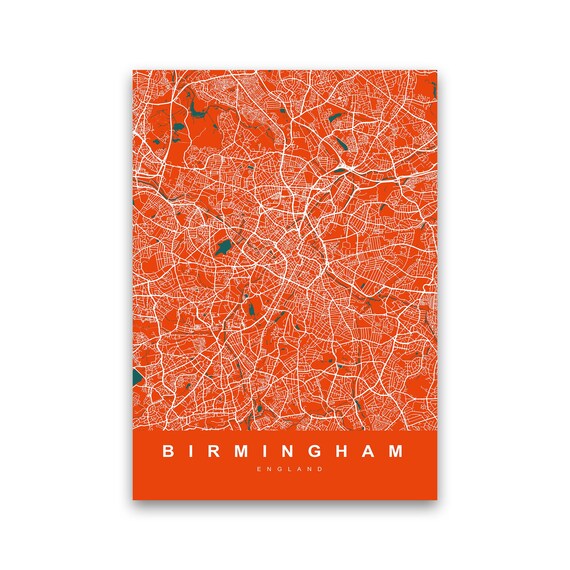 Birmingham I Art Print by Urbanmaps Etsy