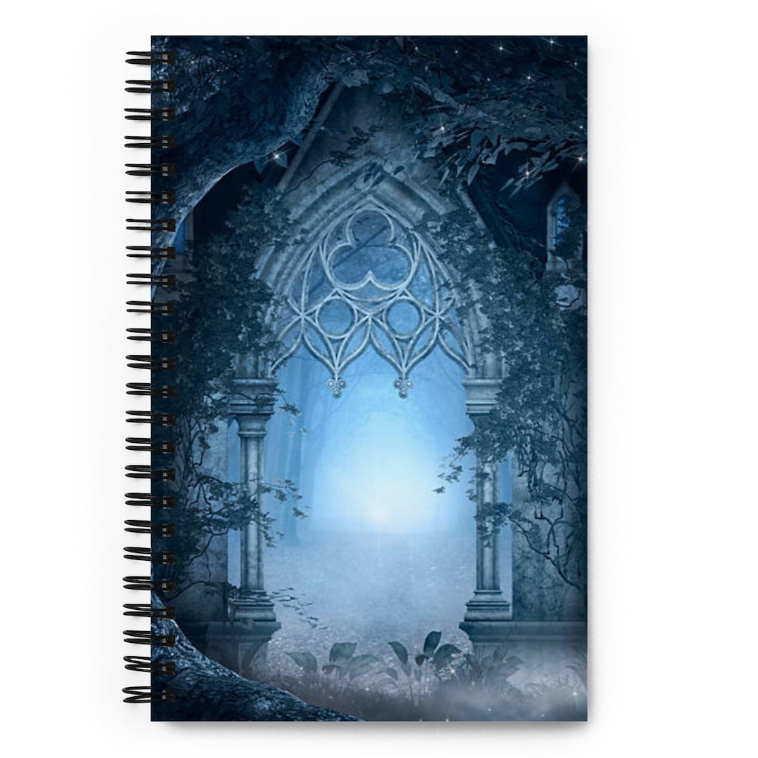 Fantasy Elven Notebook With Moonlight,hand-drawn Digital Art - Etsy