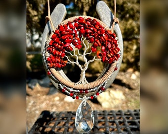 Lucky Horseshoe Tree of Life Sun Catcher