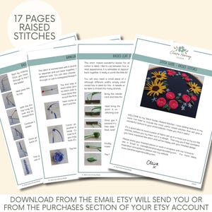 Hand Embroidery Stitch Guide Bundle, Learn to Embroider 15 Basic and 15 ...