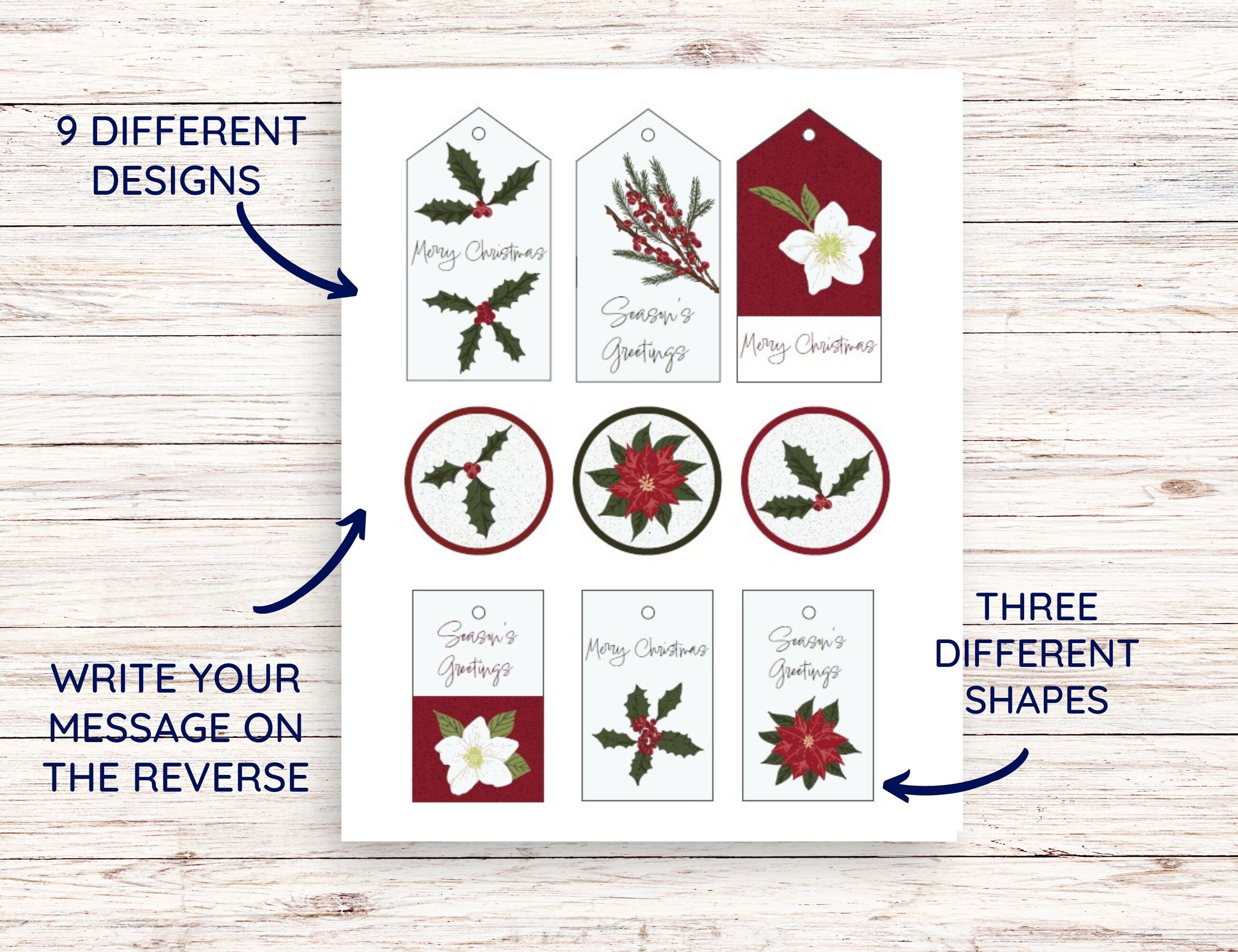 Christmas Printable Gift Tags Prints on A4 & US Letter Size - Etsy UK