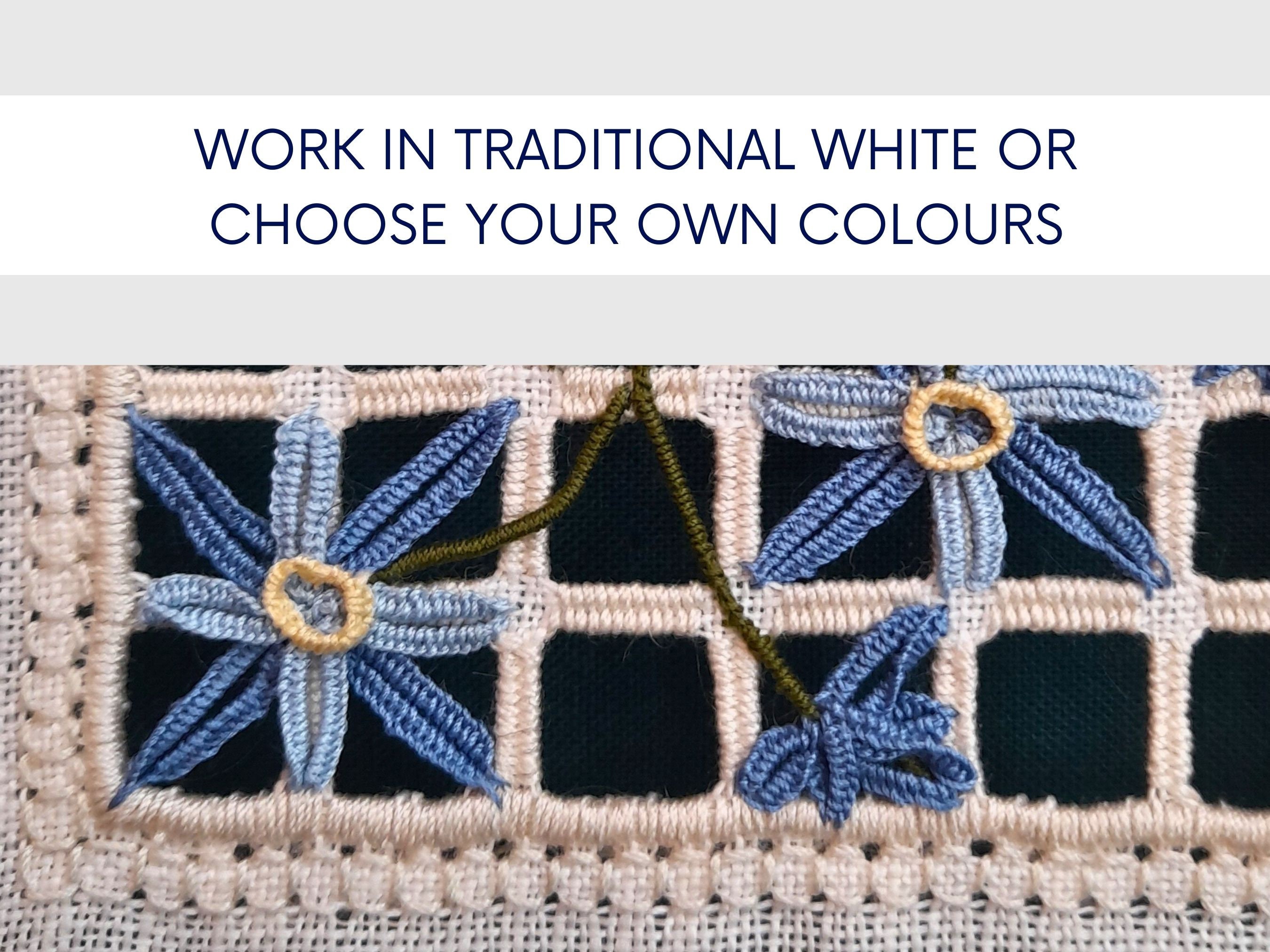 Reticello Floral Daisy Embroidery Pattern With Full Instructions ...