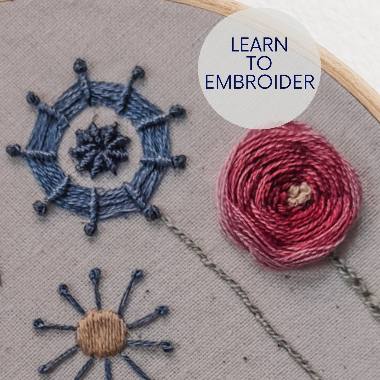 Beginner Stitch Guide Learn to Embroider 15 Basic Embroidery Etsy UK