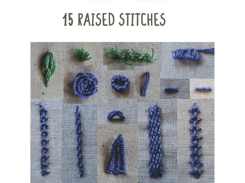 Hand Embroidery Stitch Guide Bundle, Learn to Embroider 15 Basic and 15 ...