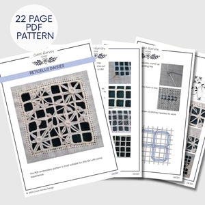 Reticello Floral Daisy Embroidery Pattern With Full Instructions ...