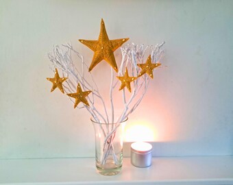Stern PDF Anleitung fr Weihnachtsbaumspitze, Filz Ornament zum Basteln mit  Metallicfaden, Handstickerei - 24G004 - Etsy.de