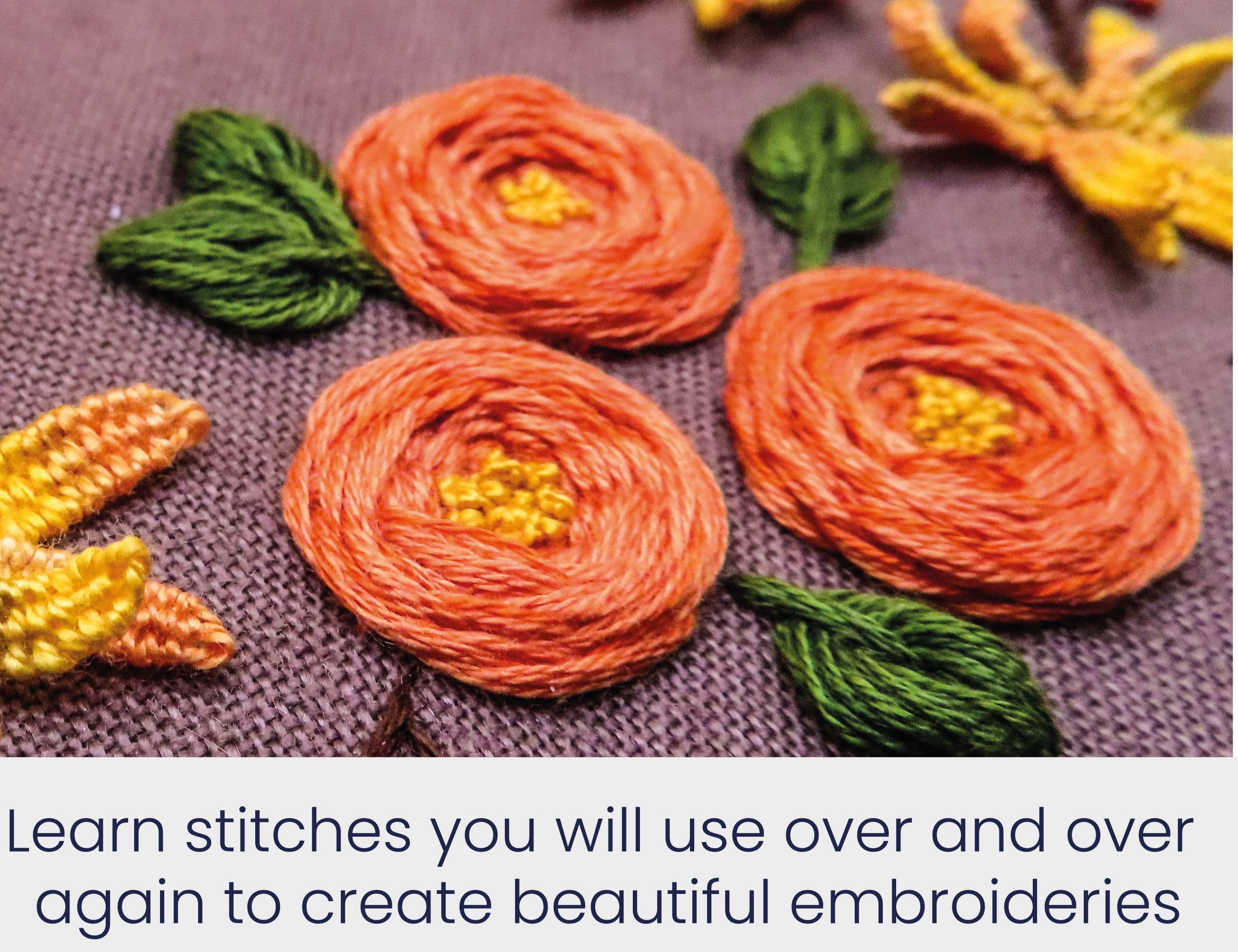 Stitch Guide Bundle Learn to Embroider 15 Basic and 15 Raised