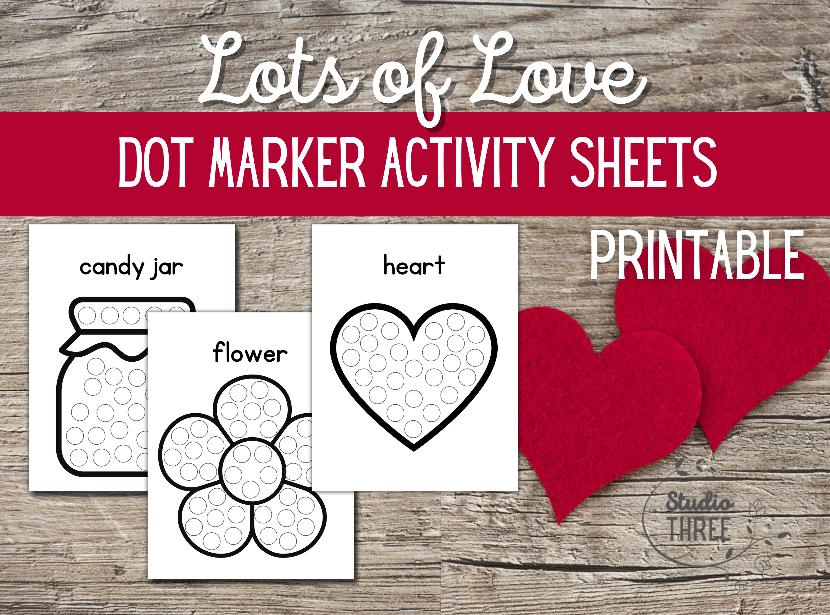 Lots of Love - Dot Marker Activity Sheets - Do-a-dot - Preschool - Fine ...