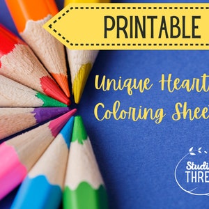 Unique Hearts Coloring Sheets