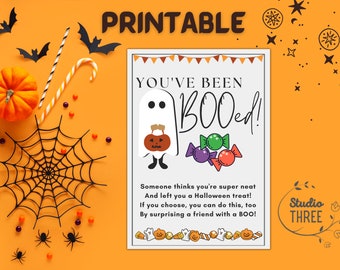Te han abucheado - Imprimible ~ Descarga digital - Actividad de Halloween - Sorpresa - Truco o trato