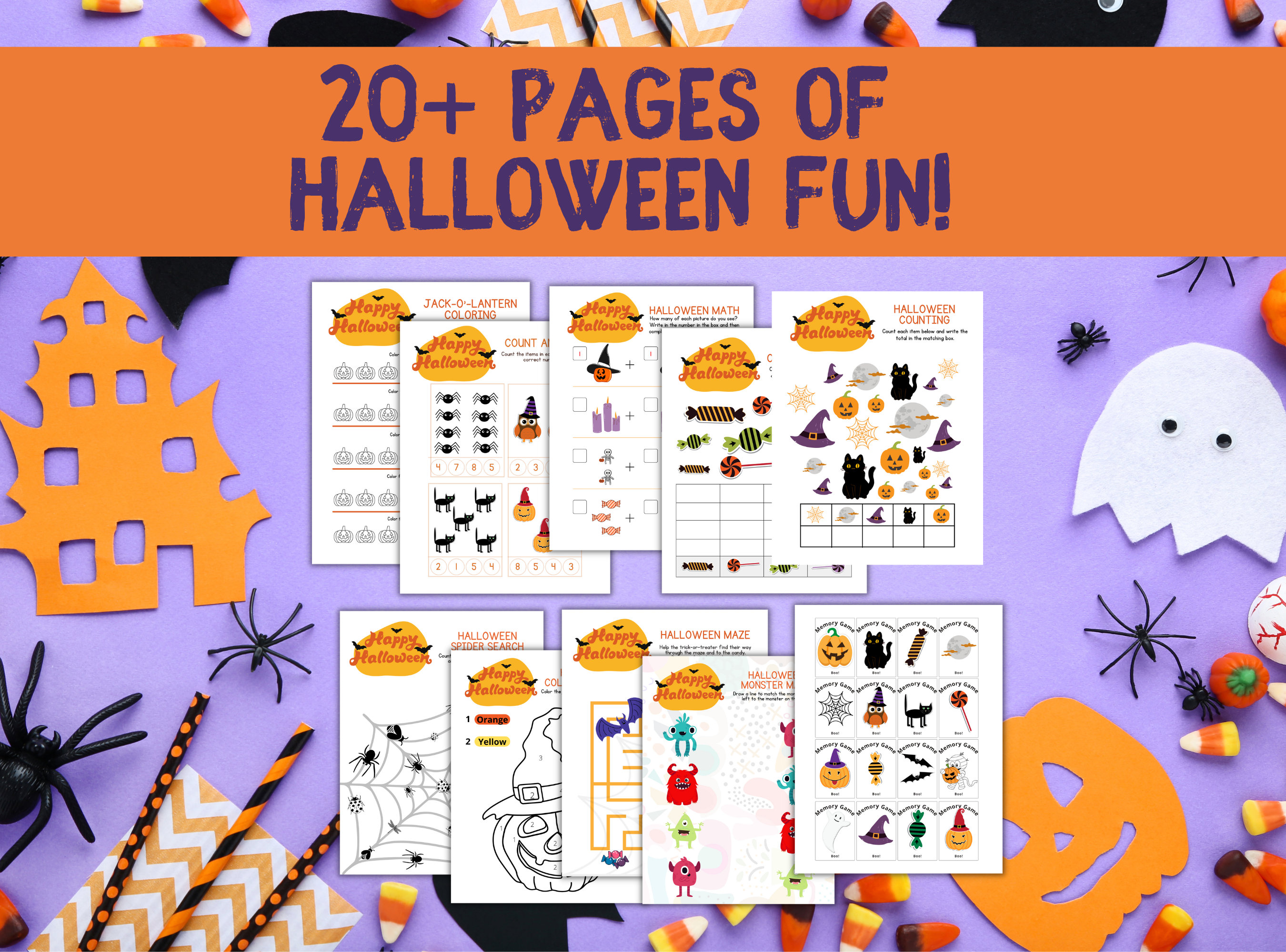 Preschool Halloween Workbook ~ Printable ~ Instant Download ~ Halloween ...