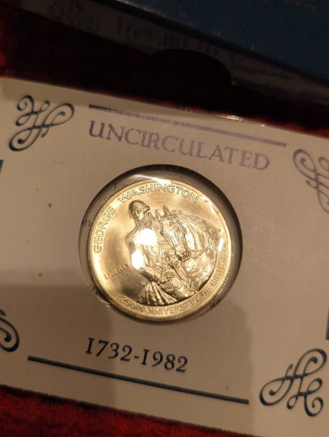 1732 1982 George Washington Silver Commemorative Half Dollar - Etsy