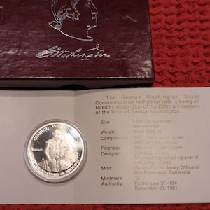 1982 george washington half dollar - Etsy 日本