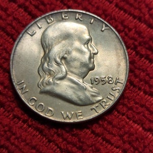 1958 d Franklin half dollar error