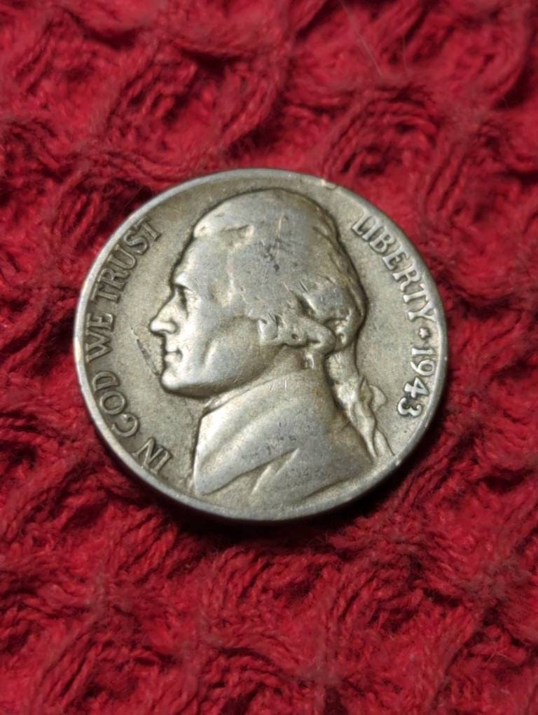 1943 p wartime nickle error