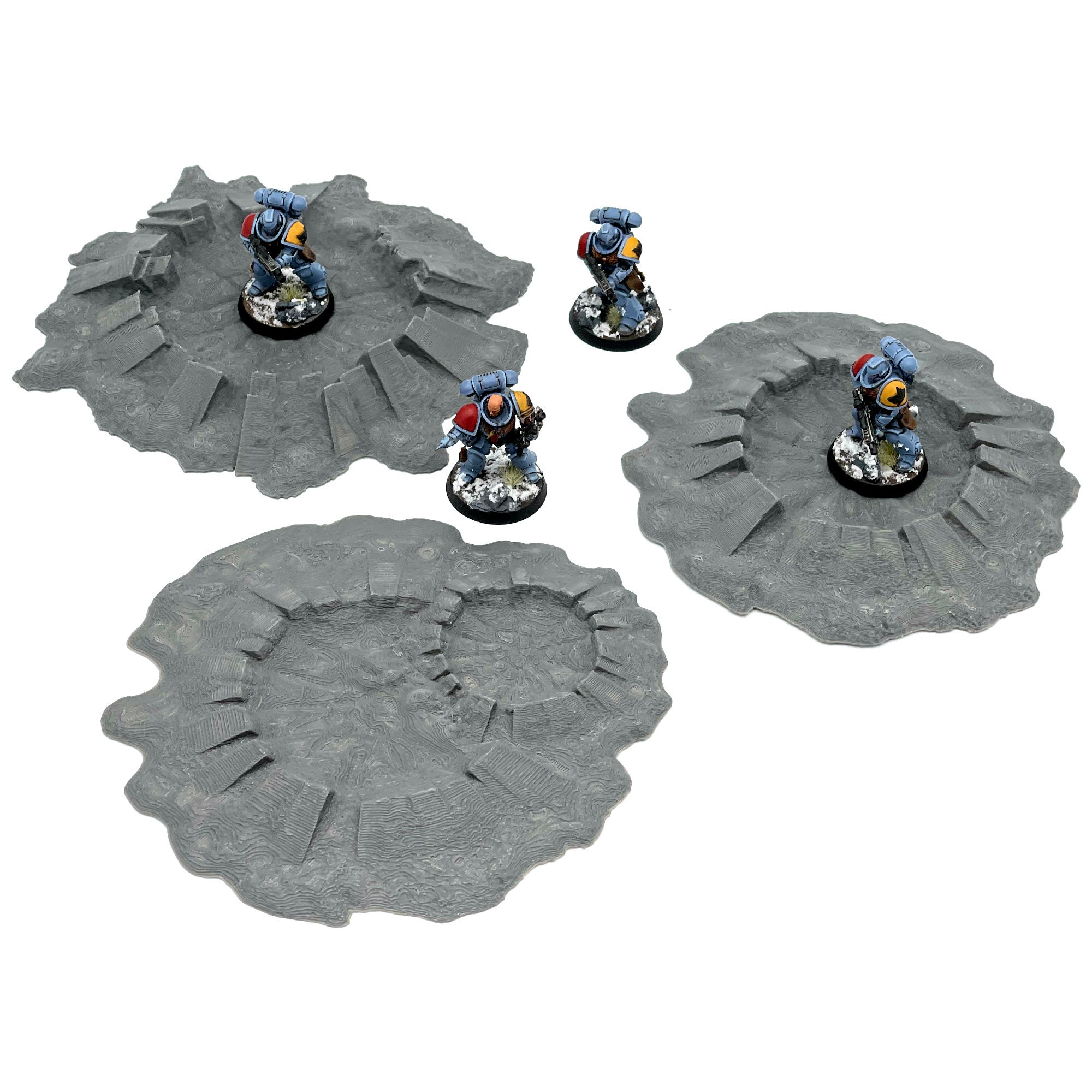 Battlefield Craters 3D Printed Terrain - Tabletop RPG & Wargame Scenery For 28mm Miniatures - View #2