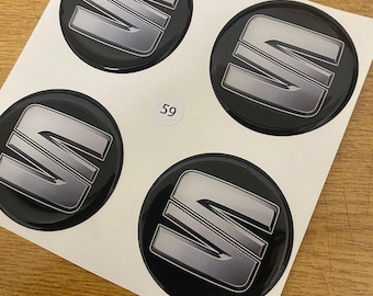 SEAT 3D resin tuning hubcap sticker kit