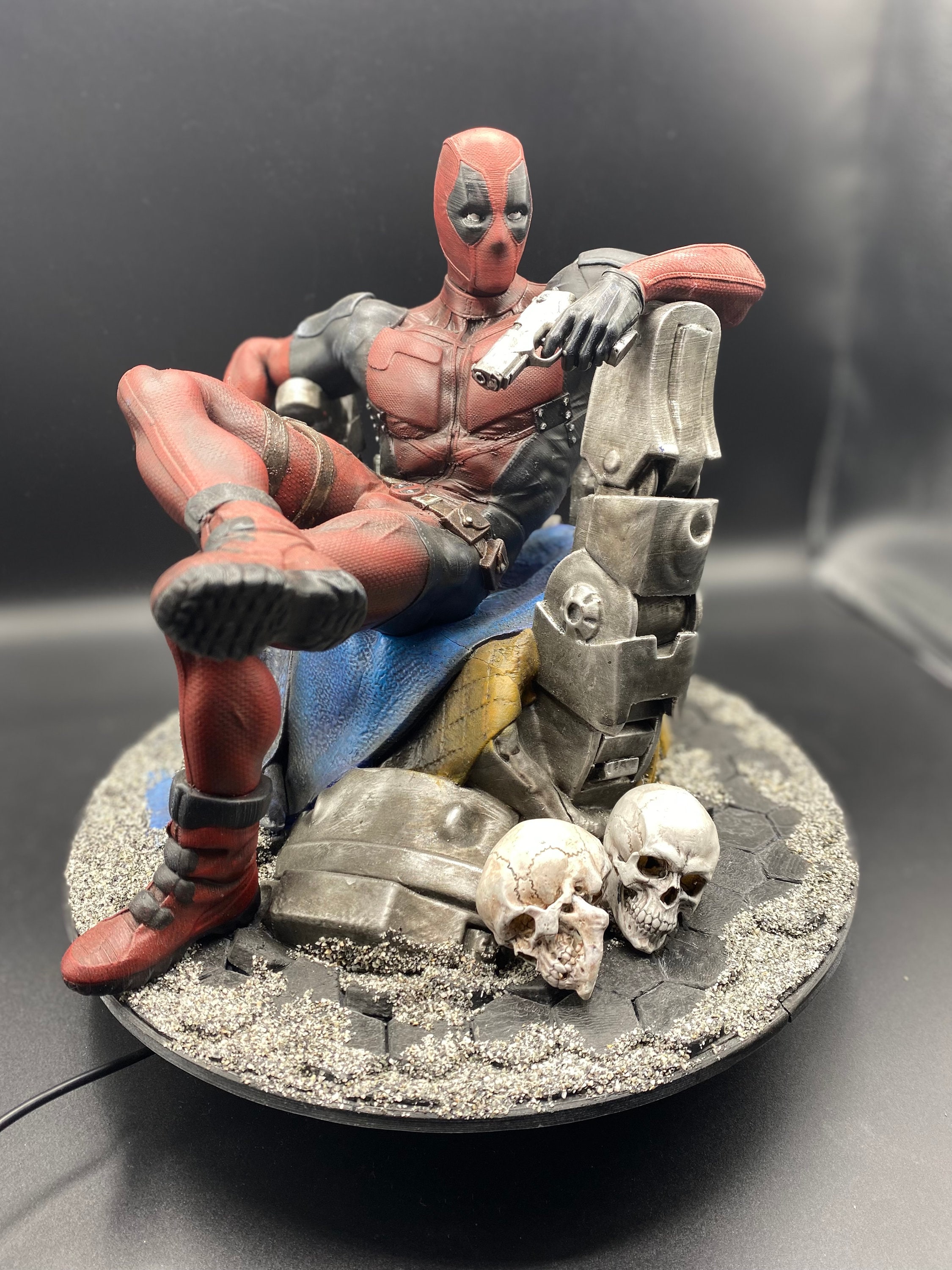 Diorama DEADPOOL Hand Painted Resin Model Homage to the Etsy