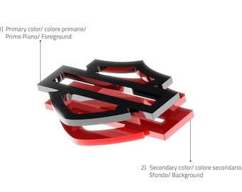 Harley CVO Custom HD Fuel Plexiglass Two-Level Tank Curved Emblem Badge 120mm