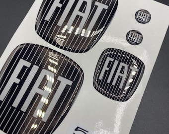 Resin embossed stickers compatible with FIAT to be placed over the original trims