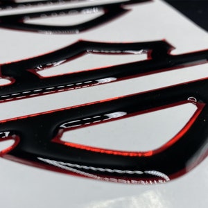 Harley CVO Custom 3D HD Carburante Fuel Rilievo Bar Shied Serbatoio tank Curvo  Badge Davidson
