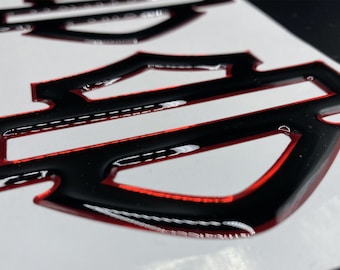 Harley CVO Custom 3D HD Fuel Relief Bar Shied Curved Tank Badge Davidson