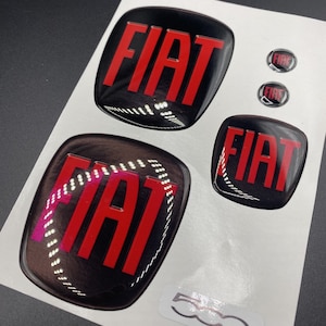 SET ACCESSORI ABARTH COPRI CINTURE + COPRI VALVOLE + STEMMI STICKERS TUNING