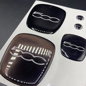 FIAT Compatible Embossed Resin Stickers to be superimposed on the original decorations