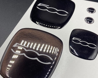 FIAT Compatible Embossed Resin Stickers to be superimposed on the original decorations