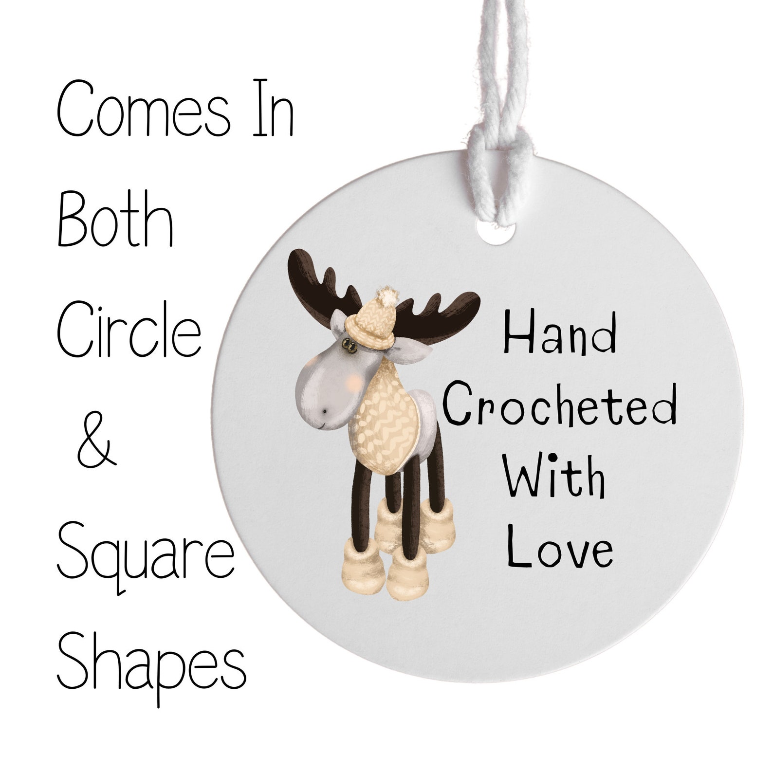 CROCHET Gift Tag Printable Hand Crocheted With Love Crochet Label ...
