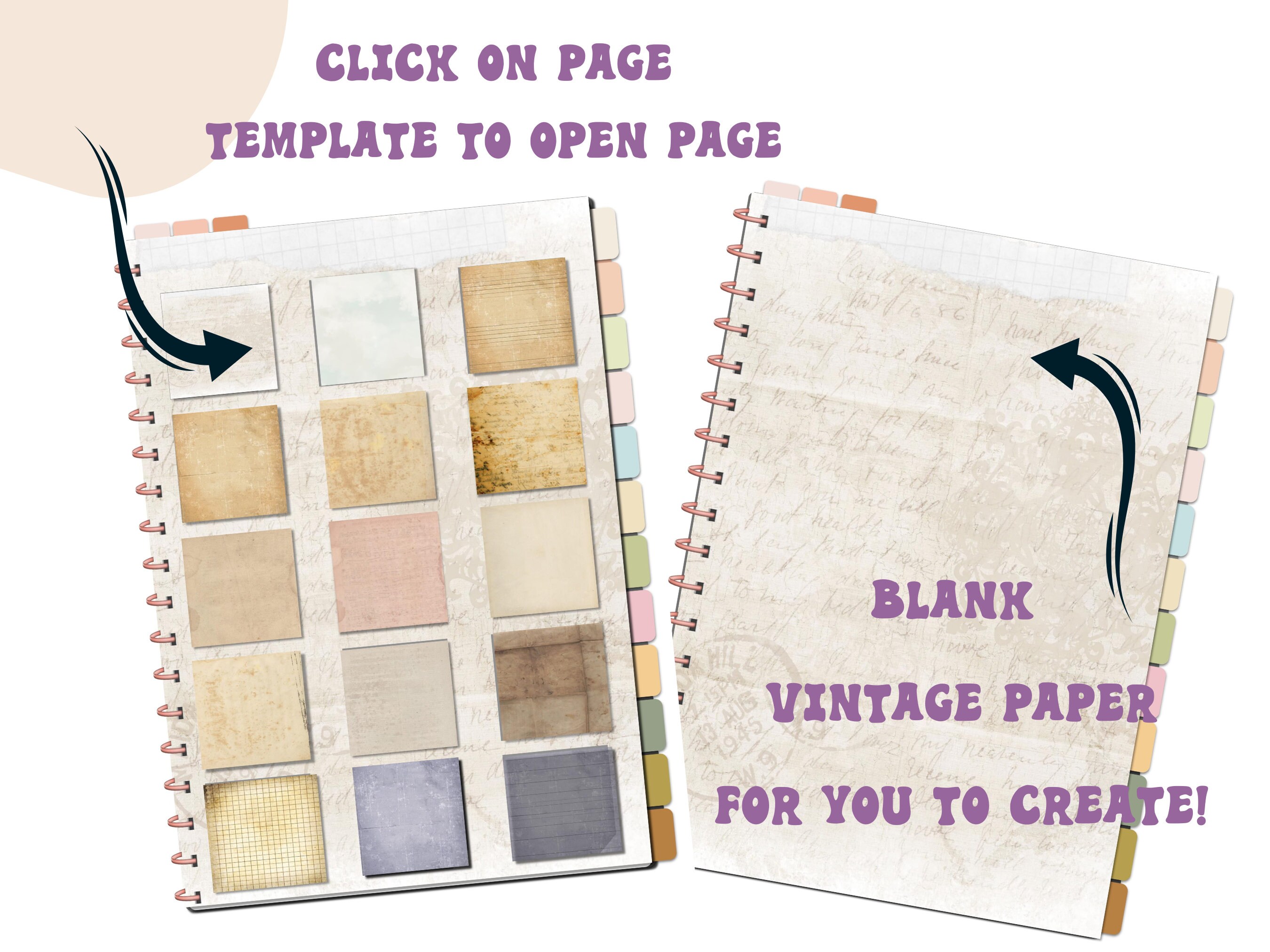 Digital Junk Journal for iPad and Tablet Vintage Digital Journal for Goodnotes Vintage Theme ...