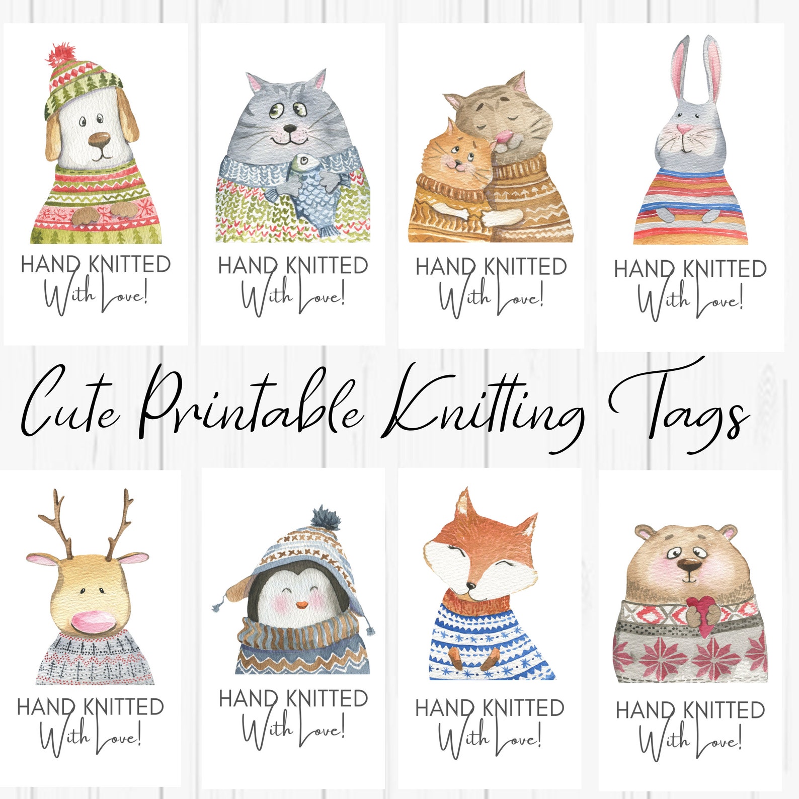 PRINTABLE Hand Crocheted With Love Gift Tags Crochet Labels Print at ...