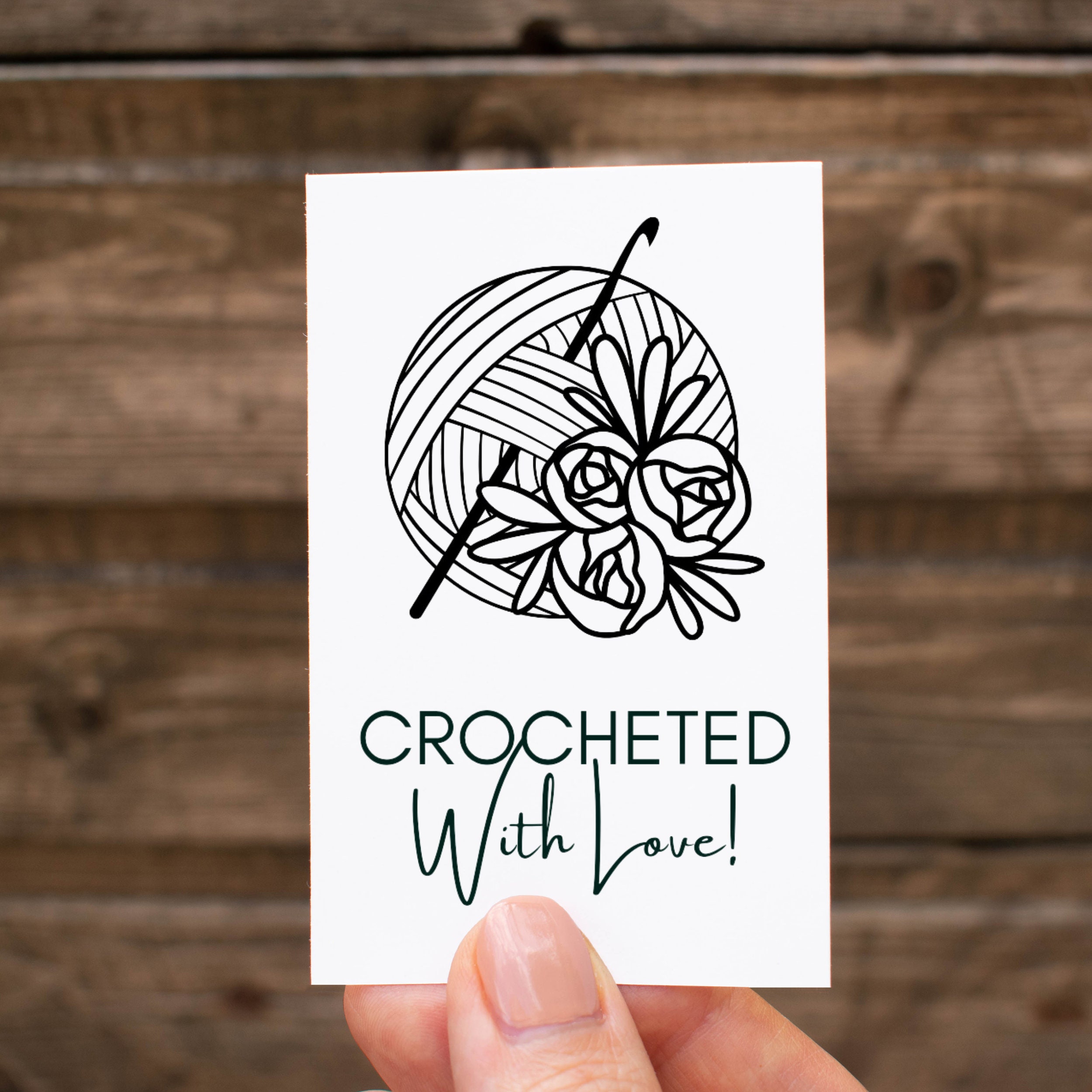 CROCHET Gift Tag Printable Hand Crocheted With Love Crochet Label ...