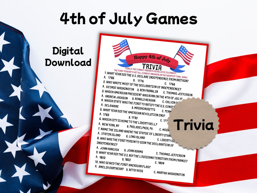 Fourth of July Games | Trivia | Family Game for 4th of July | Digital ...