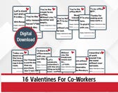 Funny Coworker Valentines, Workplace Valentines, Printable Valentines, Sarcastic Valentines