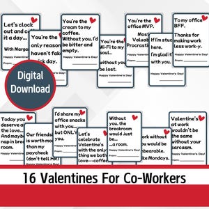 Funny Coworker Valentines, Workplace Valentines, Printable Valentines, Sarcastic Valentines