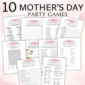 Mothers Day Games, Printable Fun for Mom, Family Games, Brunch Ideas, Creative Party Activities