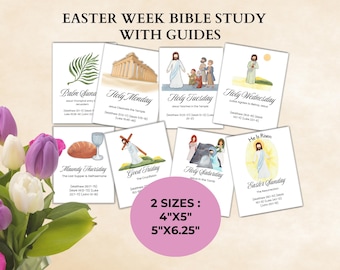 Holy Week Cards | Easter Story Countdown Cards | Printable Easter Activities | Easter Countdown | Easter Bible Study | Family Devotionals