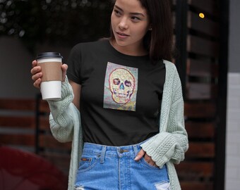 Color Peeling Skull Short-Sleeve Unisex T-Shirt