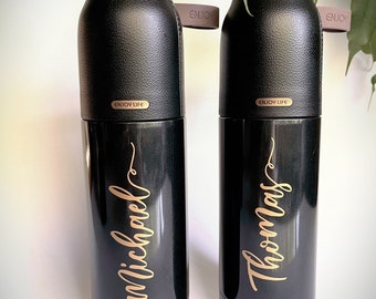 Elegante Isolierflasche, Thermosflasche, Trinkbecher mit Namen personalisiert tolles Geschenk für Männer / Frauen / Geburtstag
