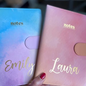 Cuaderno personalizado: cuaderno escolar con nombre, diario, agenda, cuaderno de tareas, matrícula, vuelta al cole, regalo, planificador, A5
