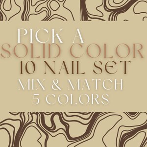 Color sólido / Press On Nails / 10 uñas