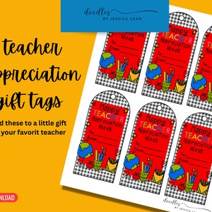 Teacher appreciation gift tag printable