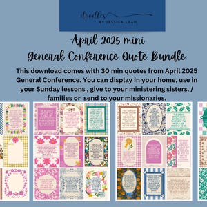 April 2025 LDS General Conference Mini Quote Bundel