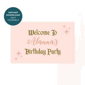 Vintage Birthday Party Poster - DIGITAL INSTANT DOWNLOAD