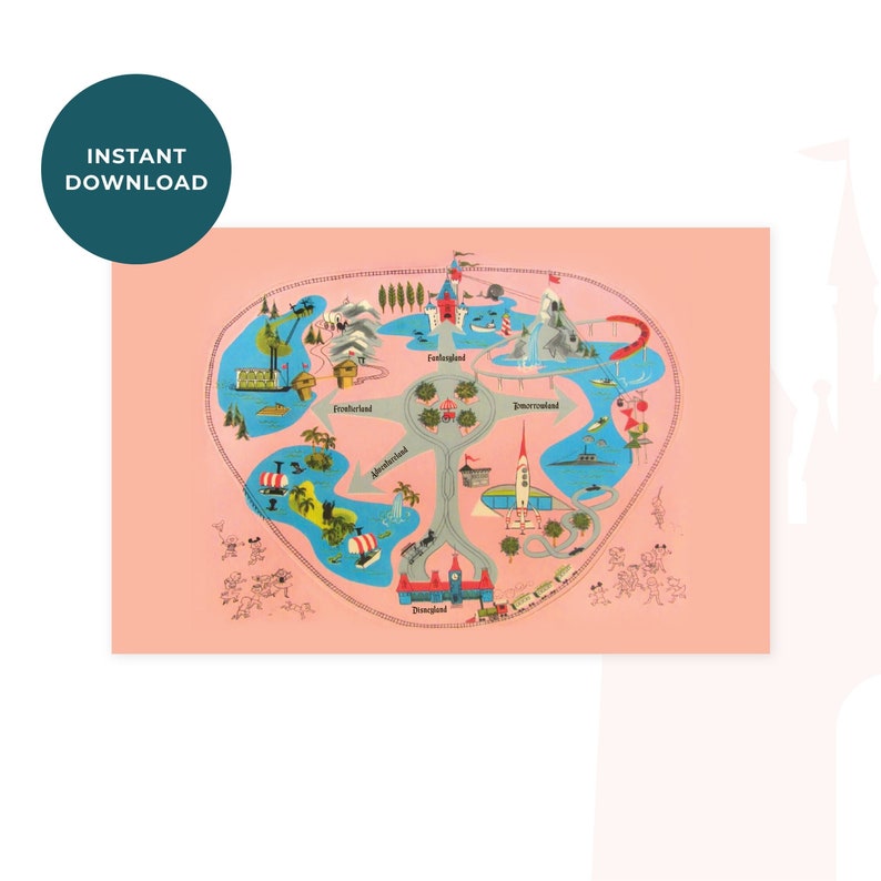 Vintage Map Printable Paper Placemats DIGITAL INSTANT Etsy