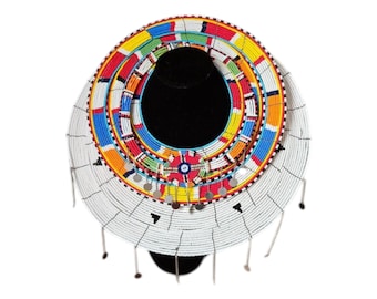 Maasai Wedding Necklace Set: Colorful Beaded African Bridal Collars