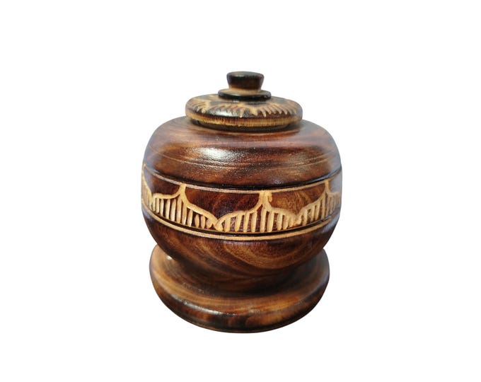 On sale!! Hand-Carved Wooden Trinket Box with Intricate Design - Decorative Storage |Traditional Decor| Home Decor