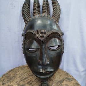 Exquisite Pende-Maske – handgeschnitztes Holz (Demokratische Republik Kongo), Kunstgeschenk, Wandbehang, Heimdekoration aus Holz